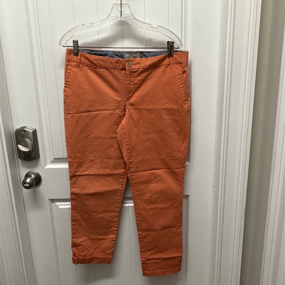 Banana Republic Crops Ryan Fit Orange Womens 10 Fall Color